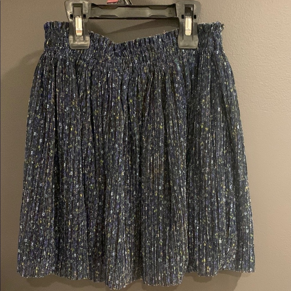 Zara Stylish Blue Pleated Skirt size 9
